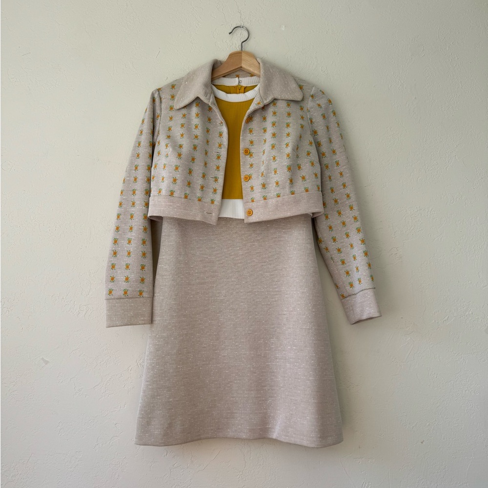 1960s/70s Jerell of Texas jacket and dress knit set 🌼🌼🌼